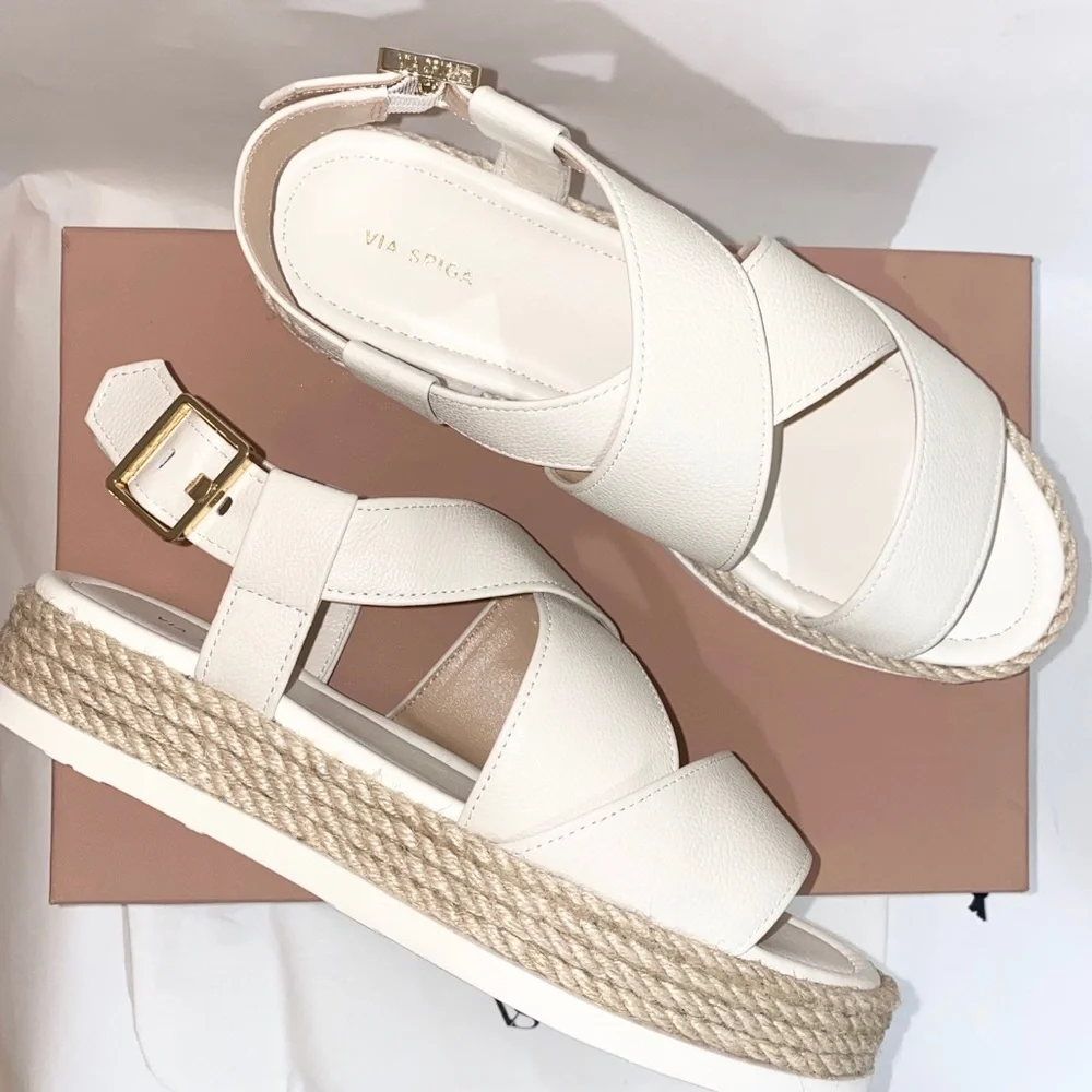Via Spiga Leather Espadrille Sandal - Picture 4 of 11